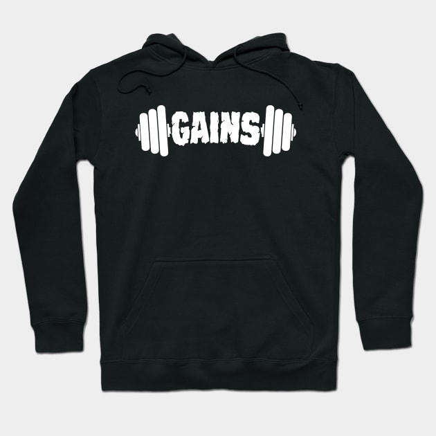 Gains Weight Lifting Hoodie by TextTees